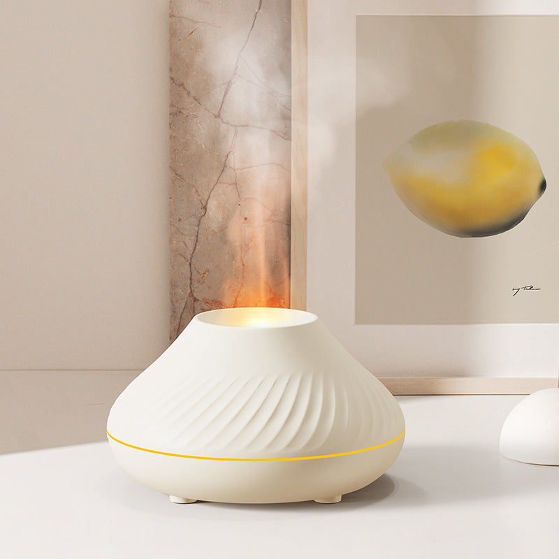 Date RVB Flamme Arôme Diffuseur 130Ml 3d Coloré Flamme Humidificateur Feu Volcan Diffuseur Flamme