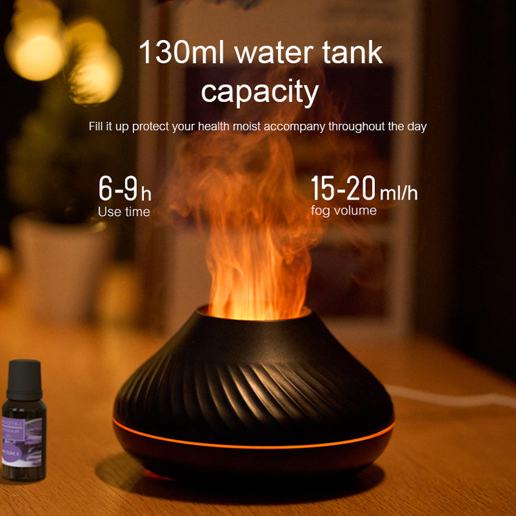 Date RVB Flamme Arôme Diffuseur 130Ml 3d Coloré Flamme Humidificateur Feu Volcan Diffuseur Flamme