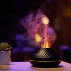 Date RVB Flamme Arôme Diffuseur 130Ml 3d Coloré Flamme Humidificateur Feu Volcan Diffuseur Flamme