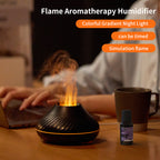 Date RVB Flamme Arôme Diffuseur 130Ml 3d Coloré Flamme Humidificateur Feu Volcan Diffuseur Flamme